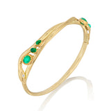 Ataumbi Metals Emerald & Diamond Sawnay Bangle