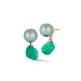 Katherine Jetter Muzo Emerald and Tahitian Pearl Earrings