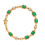 Darius Muzo Emerald & Diamond Signature Chain Bracelet