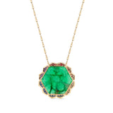 Noor Fares Anahata Emerald Lotus Necklace