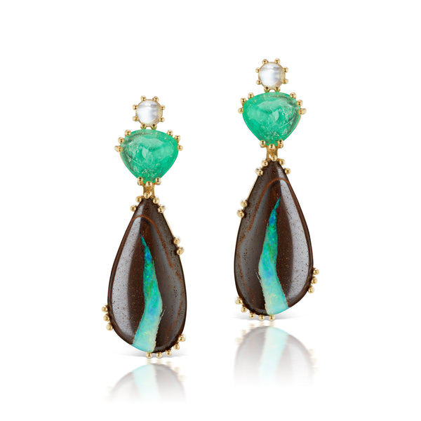 Dana Bronfman x Muzo Emeralds Cactus Moon Rising Earrings