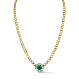 Jemma Wynne Emerald and Diamond Flower Toujours Necklace