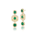 Harwell Godfrey Emerald & Gold Drop Earrings