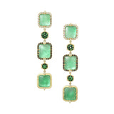 Spencer Fine Jewelry Triple Drop Convertible Portrait Earrings