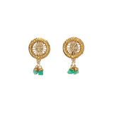 Mercedes Salazar Emerald Circles Earrings
