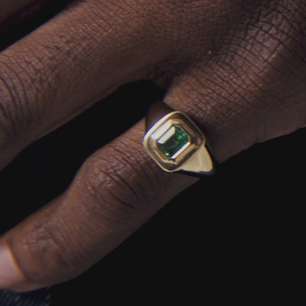 Emerald Cut Signet Ring