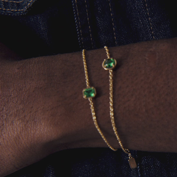 Emerald Cut Chain Bracelet