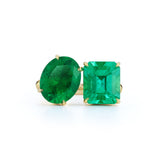 Jemma Wynne Kissing Emerald Two Stone Ring