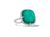 Nina Runsdorf Emerald and Diamond Pave Ring